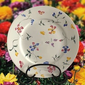 China plate floral with silver trim
